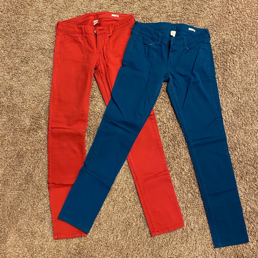 Colored skinny jeans
